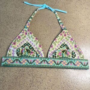 Vintage Y2K (2005) Victoria's Secret boho print bikini top sz L